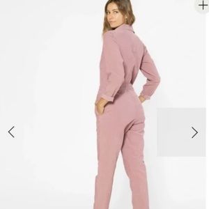Outerknown Lou Cord Pink Jumpsuit S